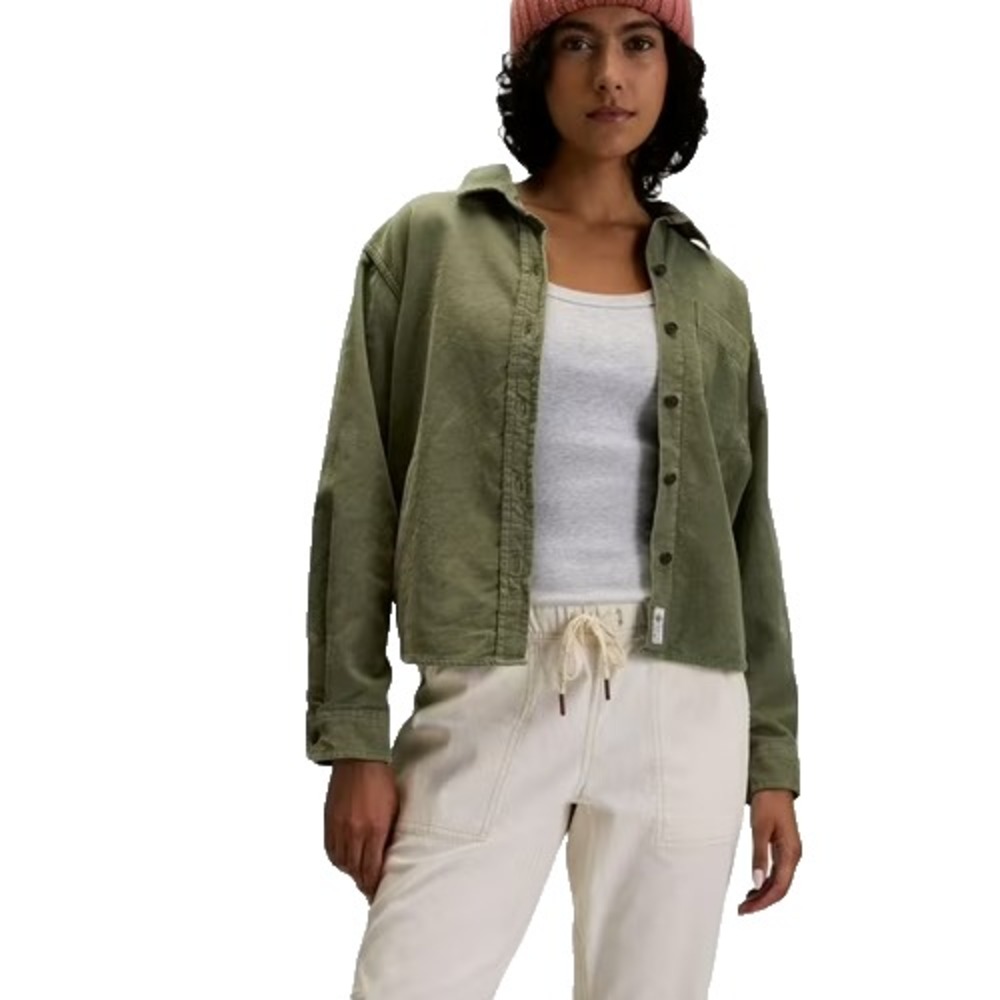 Alpine Design Corduroy Shirt Womens XL Olive Haze NWT